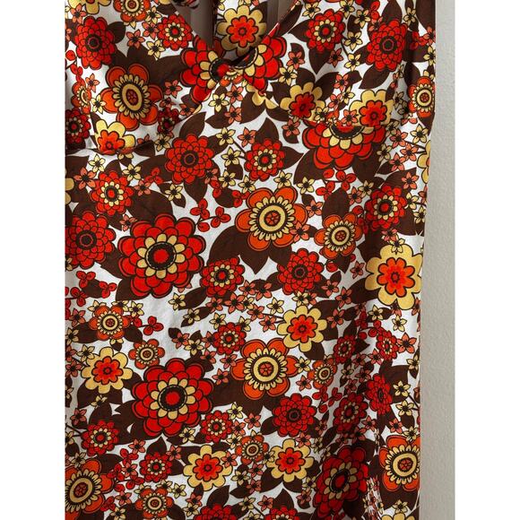 H&M Retro Floral Halter Dress – 70s Style‎ Psychedelic Print - Picture 6 of 12